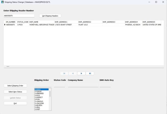Shipping Status Change